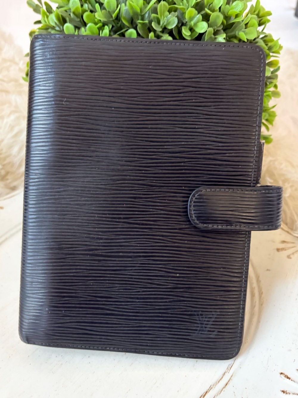 Louis Vuitton Black Epi Leather Organizer agenda
